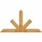 Ekena Millwork Saratoga Rough Sawn Timber Gable Bracket, Western Red Cedar, 72"W x 39"H x 2"D x 6"F, 13/12 Pitch GBW072X39X0206SAR00RWR - alternate 1
